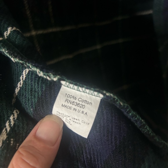 Vintage Gitman Bros Green Plaid Button Down Size 8 Made in USA - Picture 4 of 5